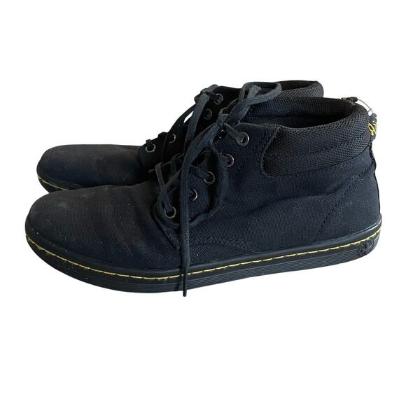 Dr. Martens Belmont Women's Size 9 Black Canvas Ankle Boots Chukka Style GUC - Picture 2 of 9